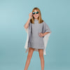 Kids Towel Poncho - Seafoam Blue